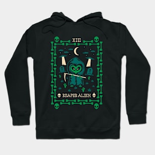 Reaper Alien Tarot Card Hoodie